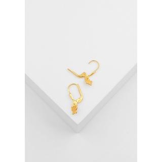 MUAU Schmuck  Ohrhänger Gelbgold 750, 16x5mm 