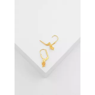 MUAU Schmuck  Boucle d'oreille or jaune 750, 16x5mm 