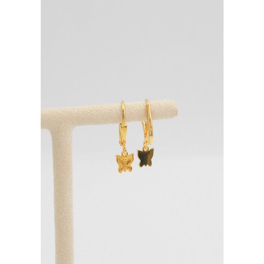 MUAU Schmuck  Ohrhänger Gelbgold 750, 16x5mm 