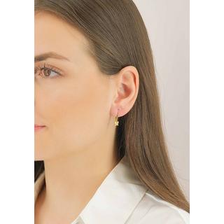 MUAU Schmuck  Boucle d'oreille or jaune 750, 16x5mm 