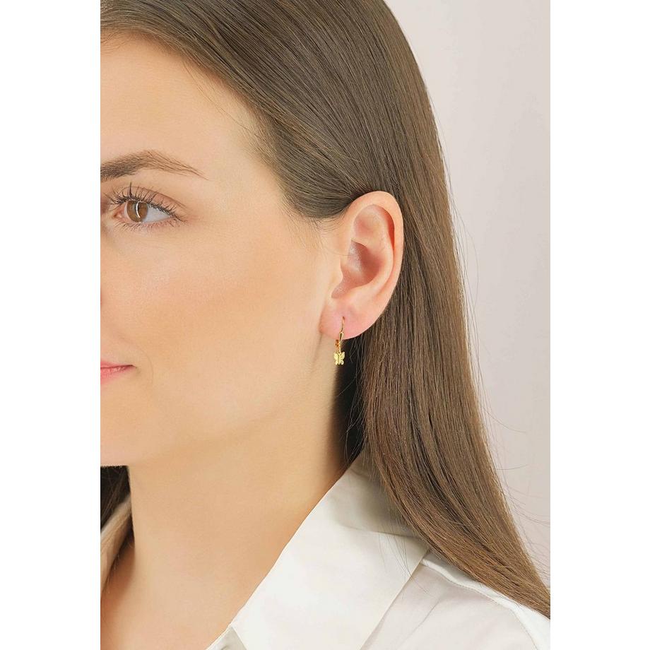 MUAU Schmuck  Ohrhänger Gelbgold 750, 16x5mm 