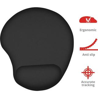 Trust  Trust Bigfoot Gel Tappetino per il mouse con inserto in gel per polso Ergonomico Nero (L x A x P) 210 x 23 x 245 mm 