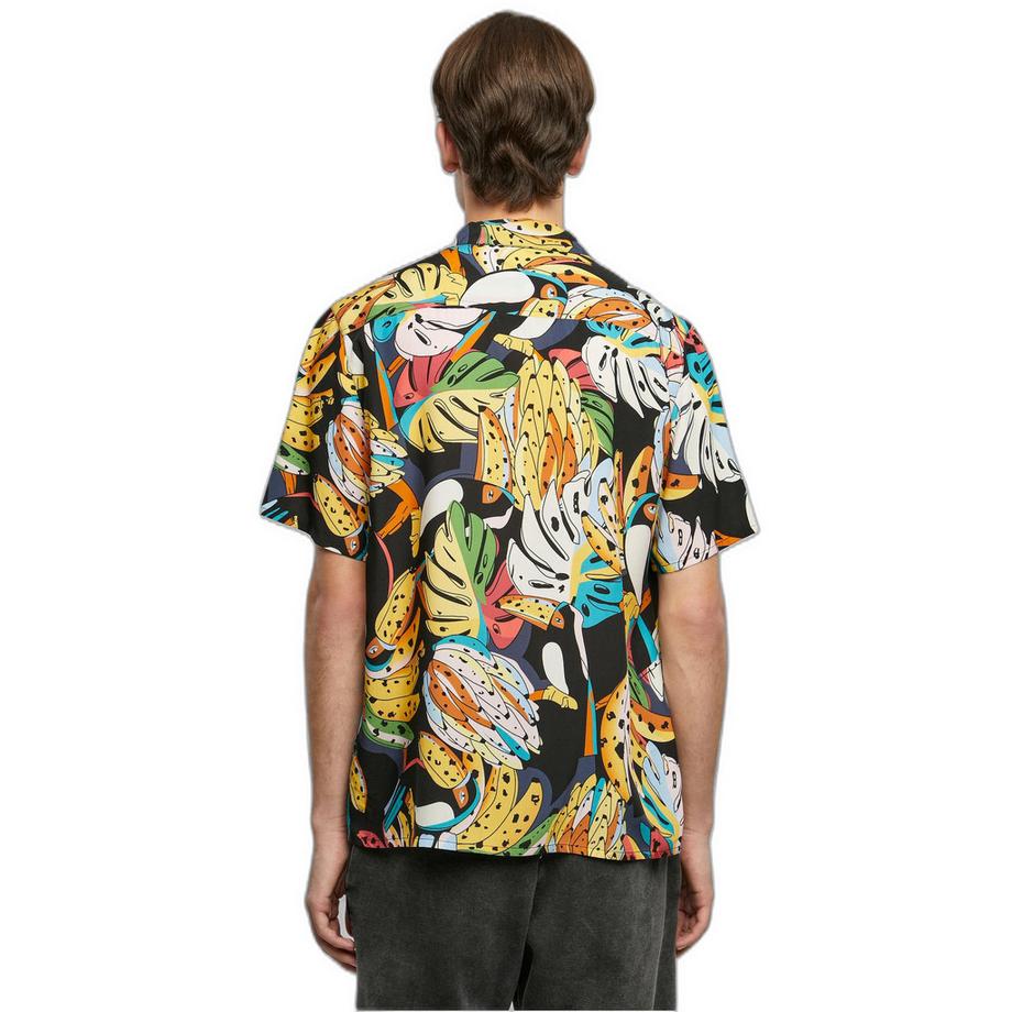 URBAN CLASSICS Viskose All Over Print Resort Hemd  