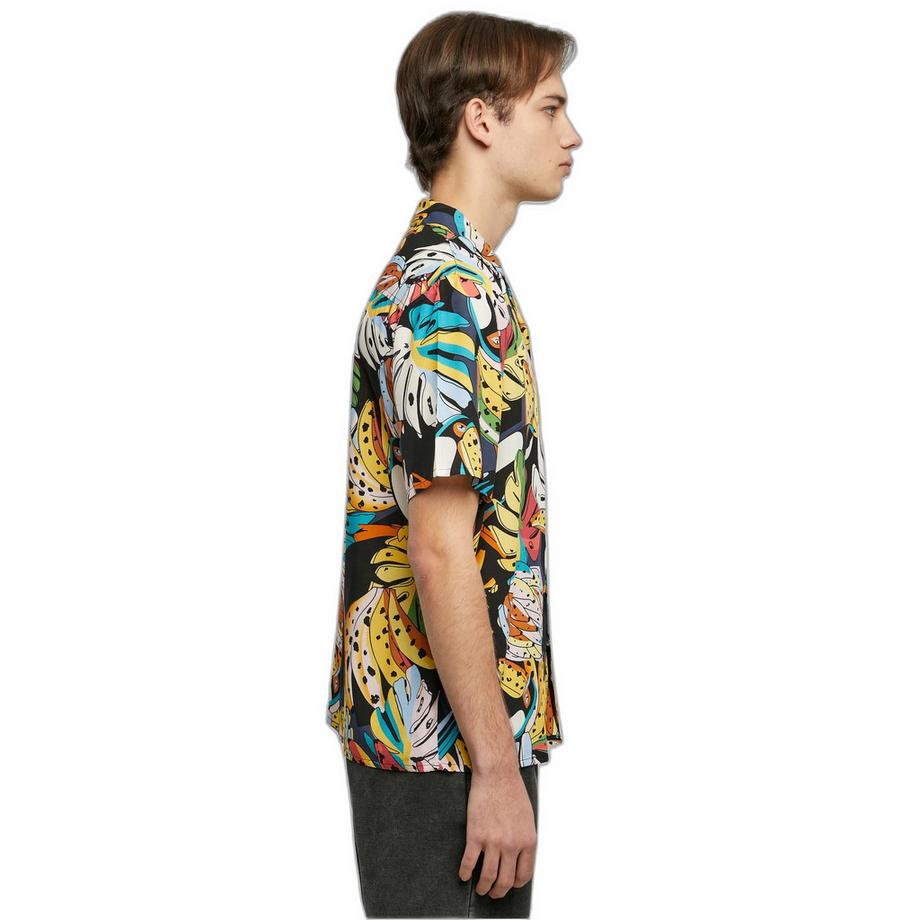 URBAN CLASSICS Viskose All Over Print Resort Hemd  