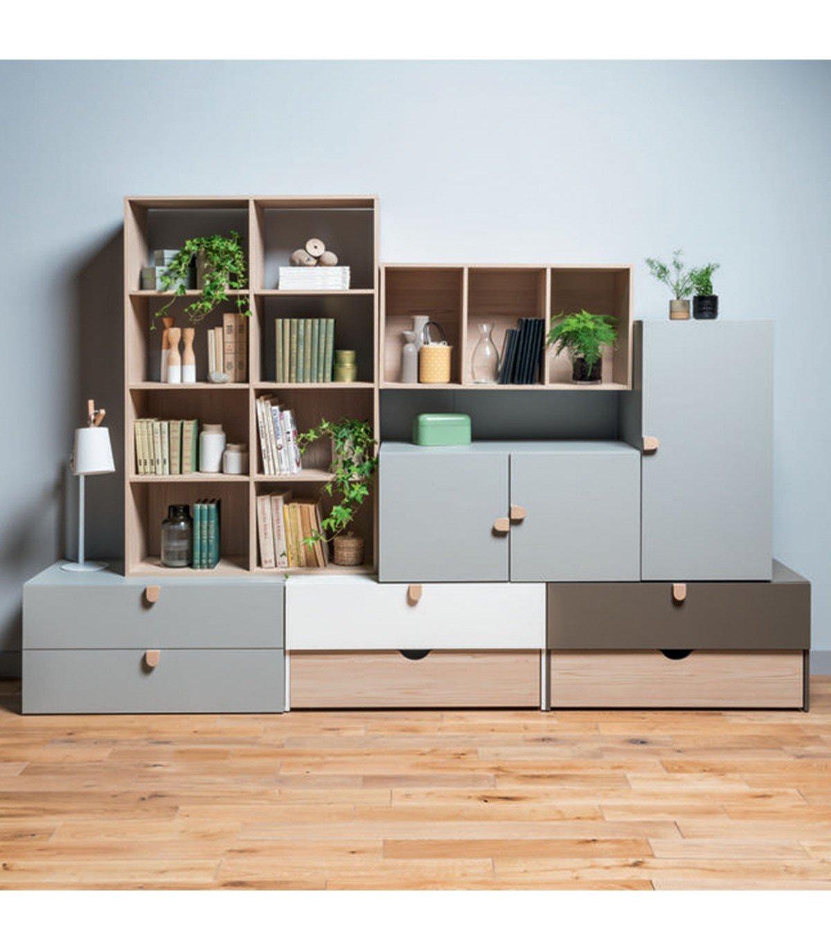 Calicosy Kommode mit 2 Schubladen und Holzgriffen - Stige  