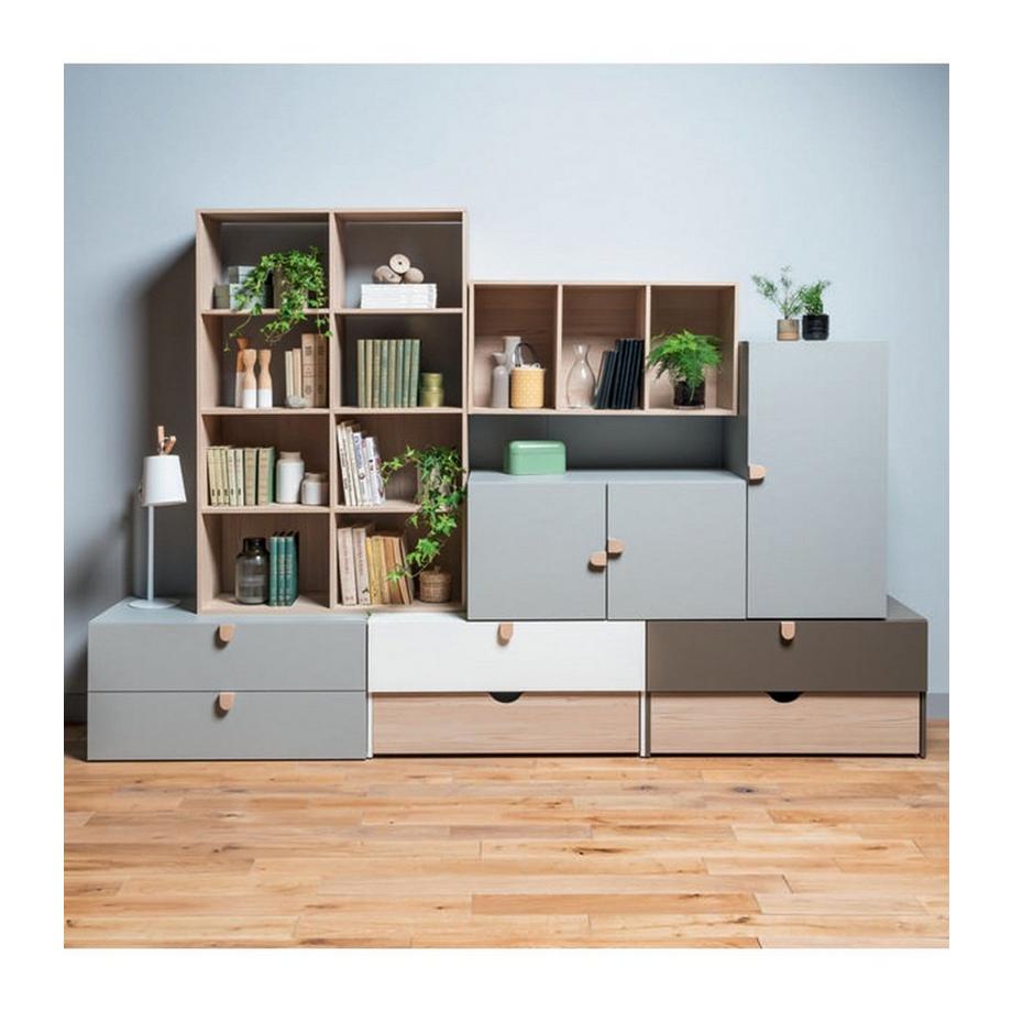 Calicosy Kommode mit 2 Schubladen und Holzgriffen - Stige  