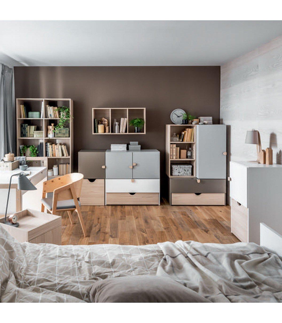 Calicosy Kommode mit 2 Schubladen und Holzgriffen - Stige  