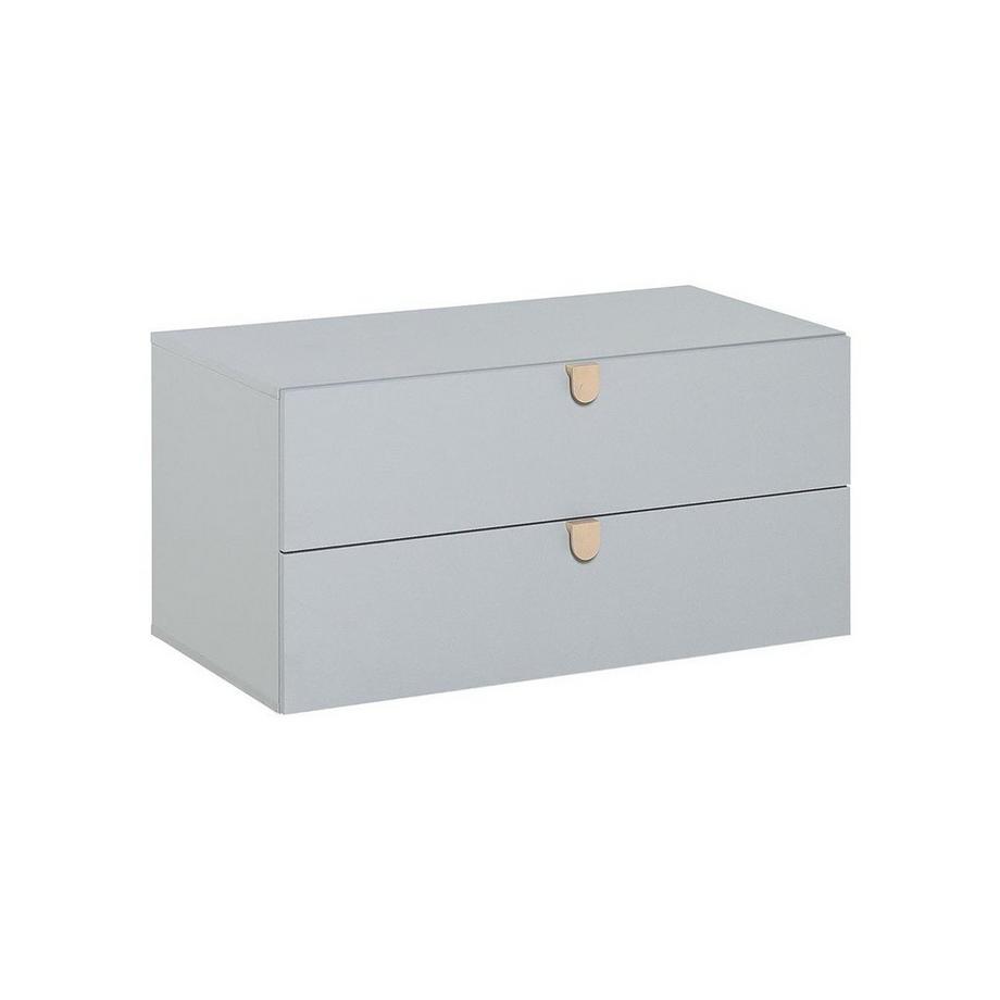 Kommode mit 2 Schubladen und Holzgriffen - Stige