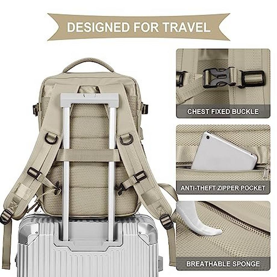 Only-bags.store  Kabinenbeutel für EasyJet 45x36x20 Travel Rucksack Ryanair mit USB Port Flugzeug Rucksack 