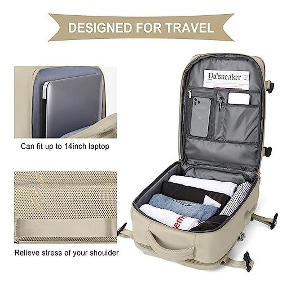 Only-bags.store  Kabinenbeutel für EasyJet 45x36x20 Travel Rucksack Ryanair mit USB Port Flugzeug Rucksack 