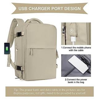 Sac à Dos Cabine MATEIN 45x36x20 Cm - Compatible EasyJet - Compartiment Chaussures Et électronique - USB, étanche