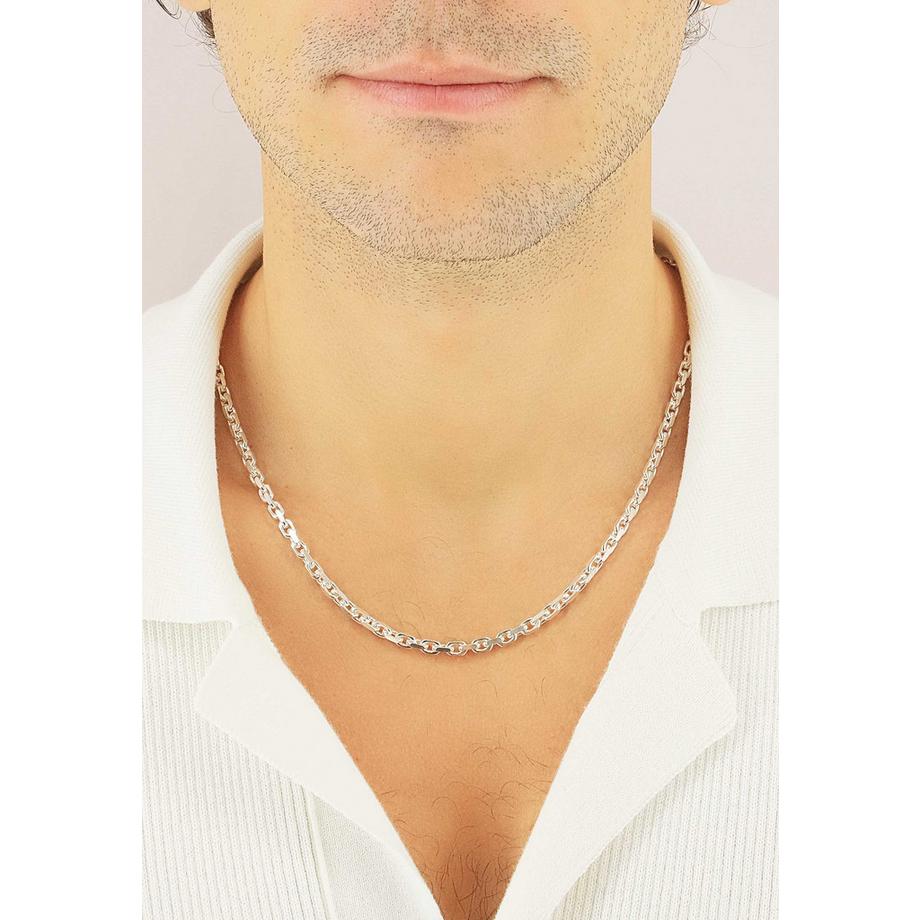 MUAU Schmuck  Collier Anker Silber 925, 4mm, 45cm 