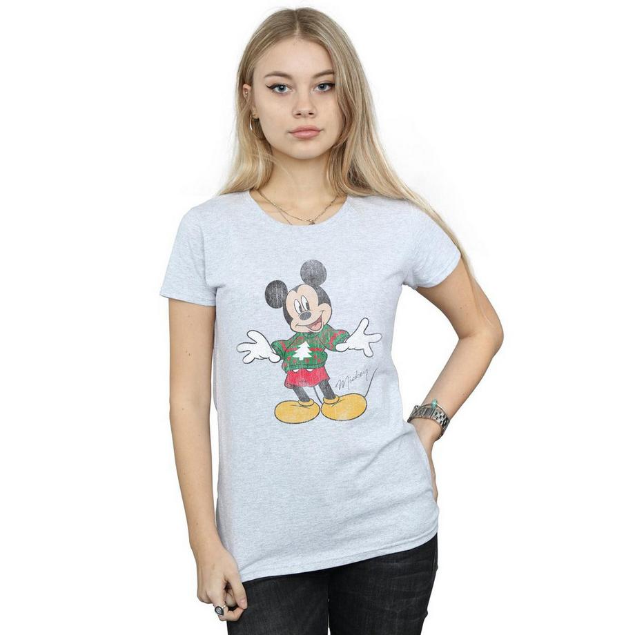 Disney Mickey Mouse T-Shirt Grafica Natalizia  