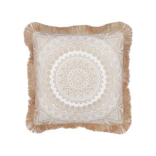 Beliani Lot de 2 coussins décoratifs en Polyester Boho GERANIUM  