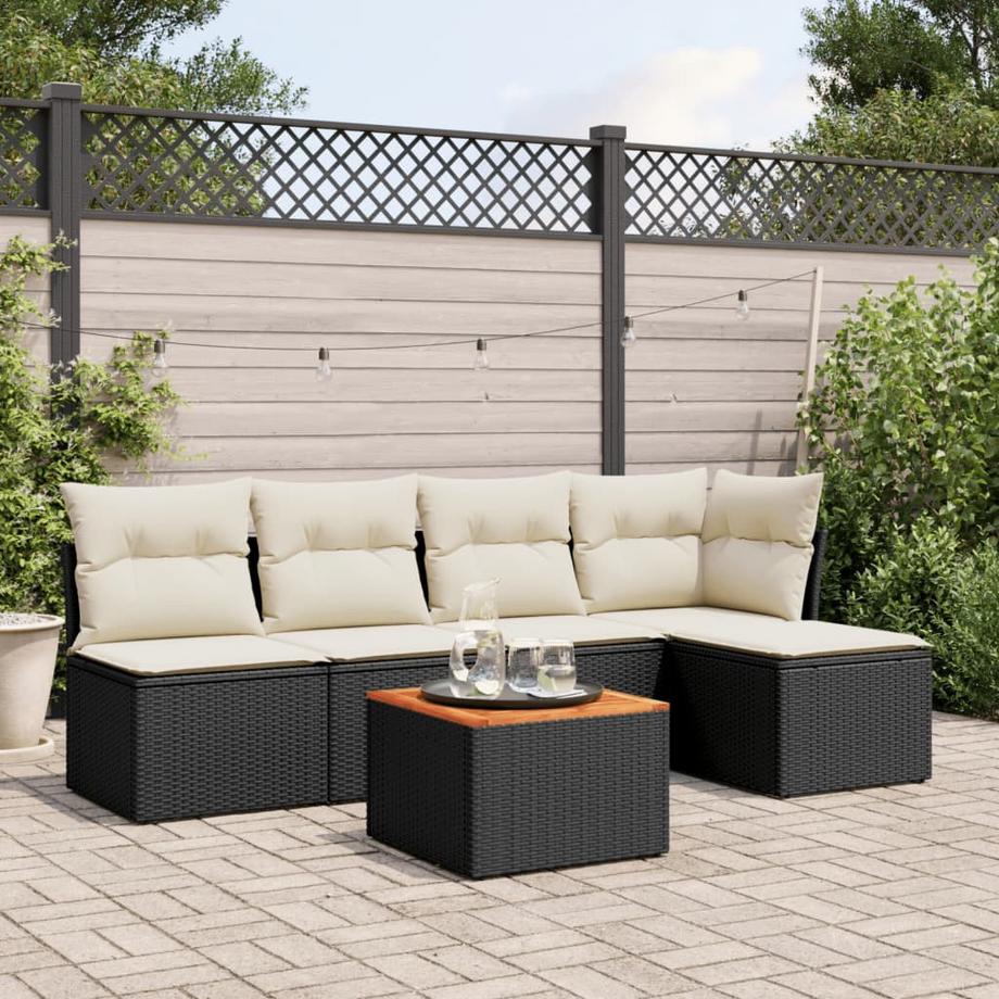 VidaXL set divano da giardino Polirattan  