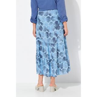 Ulla Popken Gonna Maxi Cuciture Decorative Vita Elastica Taglio Svasato  