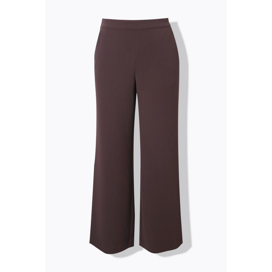 Ulla Popken Pantaloni con taglio della gamba ampio e dritto e cintura elastica  