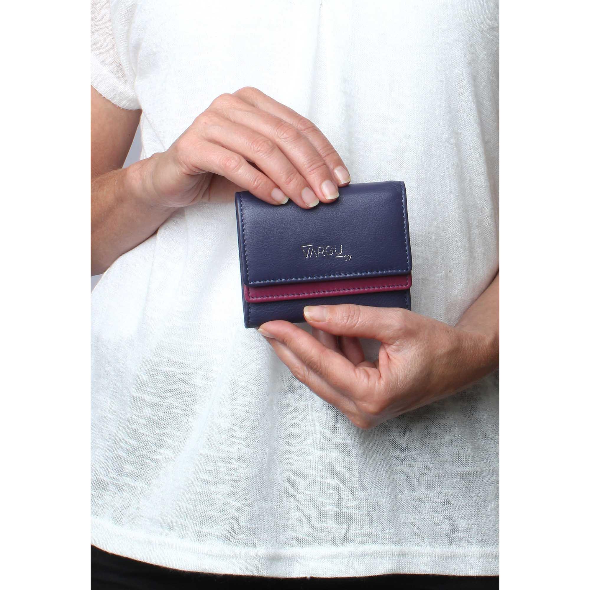 VARGU Ivena 1 Portefeuille en Cuir Véritable  