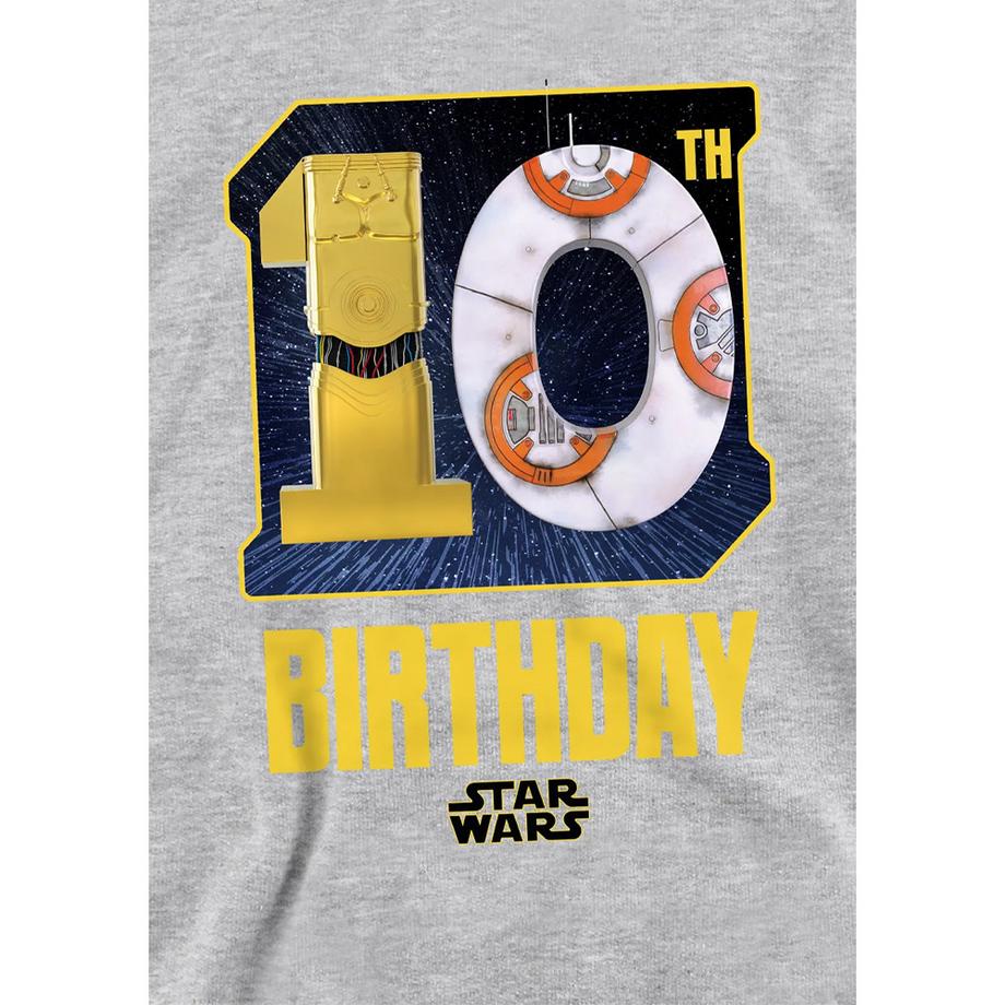 Disney Star Wars  Felpa Con Cappuccio 10° Compleanno C3po Bb8 