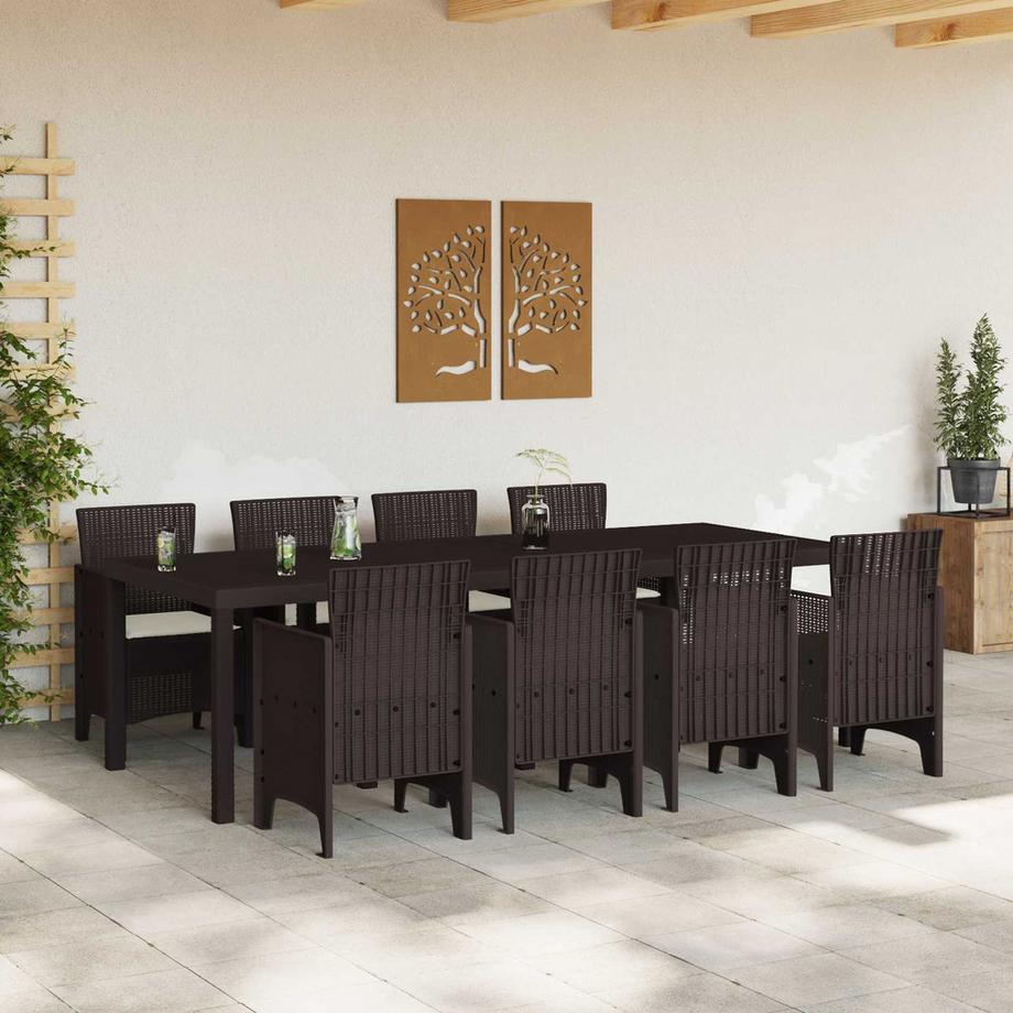VidaXL Set da Pranzo per Giardino Polipropilene  