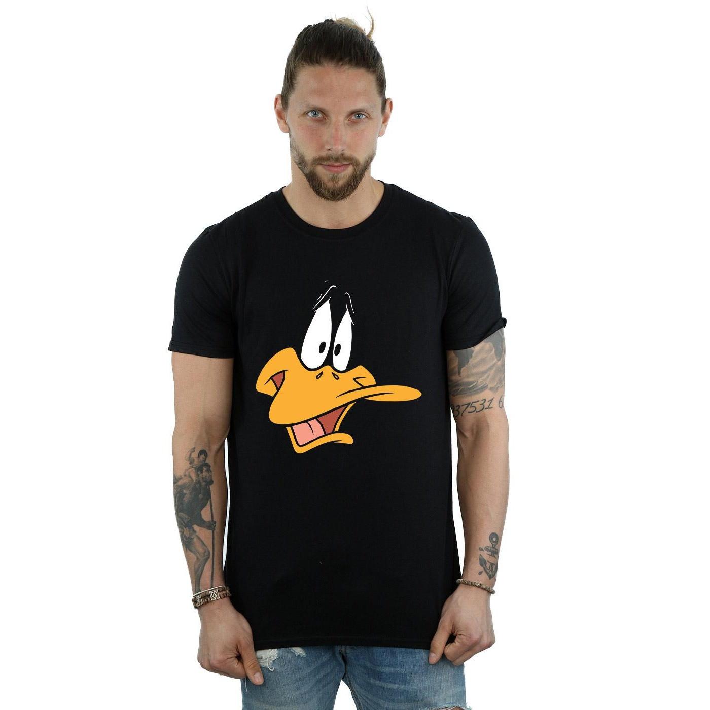 LOONEY TUNES Daffy Duck Visage T-Shirt Manches Courtes  