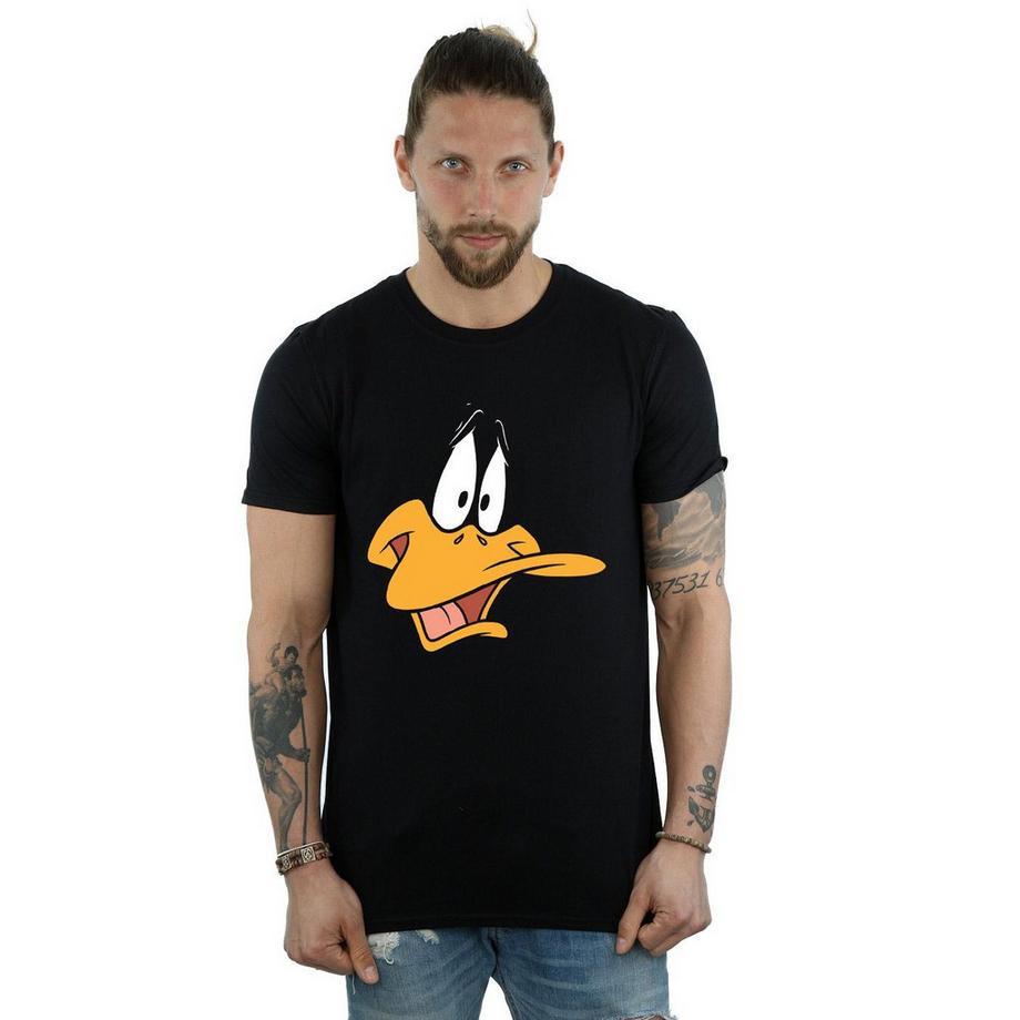 LOONEY TUNES Daffy Duck Gesicht Kurzarm T-Shirt  