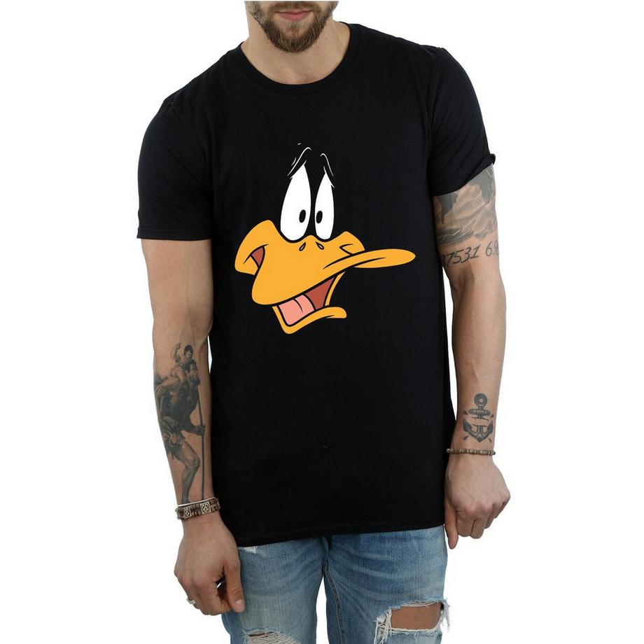 LOONEY TUNES Daffy Duck Gesicht Kurzarm T-Shirt  