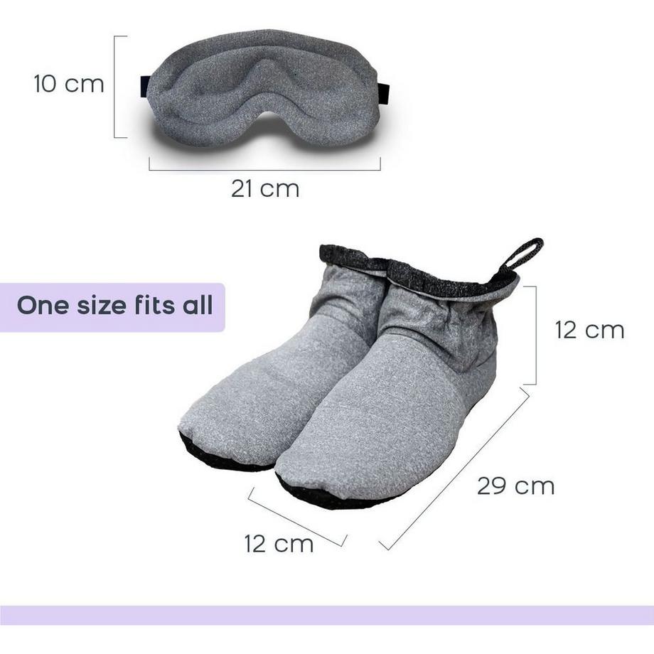 Orange Donkey  Cozy Boots & Cozy Eyes – Wärmende/kühlende Hausschuhe und Augenmaske 