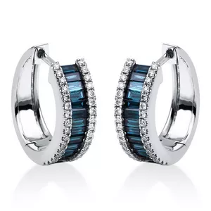 Creolen 750/18K Weissgold Diamant 1.46ct.