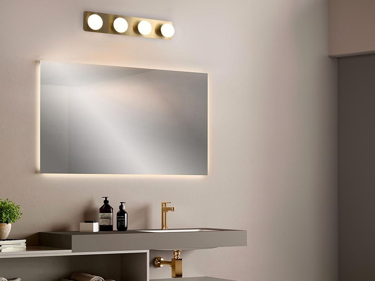 Vente-unique Applique de salle de bain LED  en métal 4 spots - L. 40 cm - Doré - MORLEY  