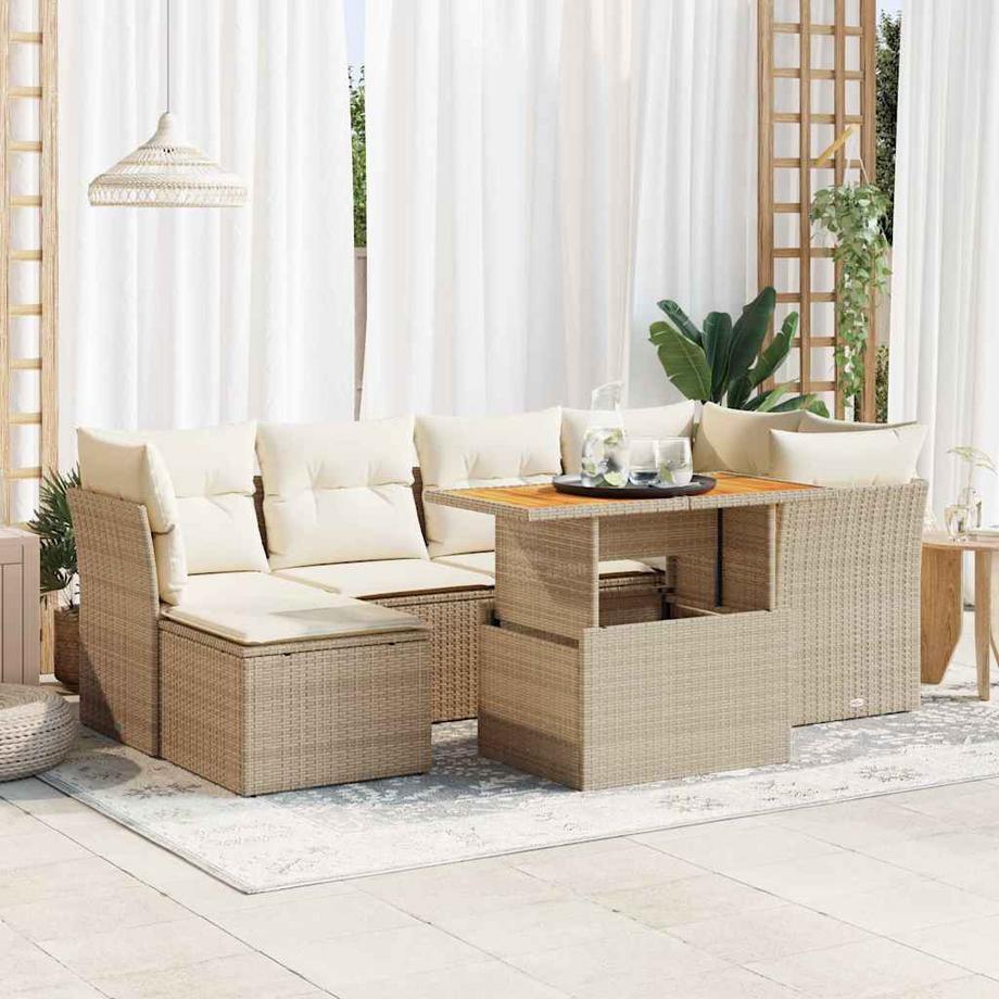 VidaXL Ensemble de canapés de jardin rotin synthétique  