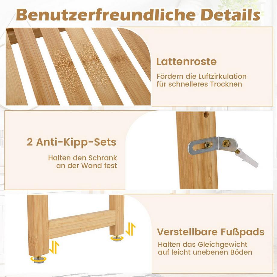 Northix Badezimmerregal mit 3 Ebenen  