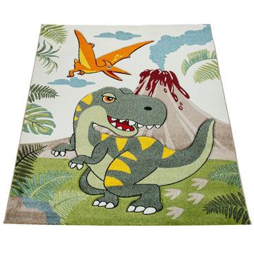 Short Flora Children's Carpet Dinosaurs