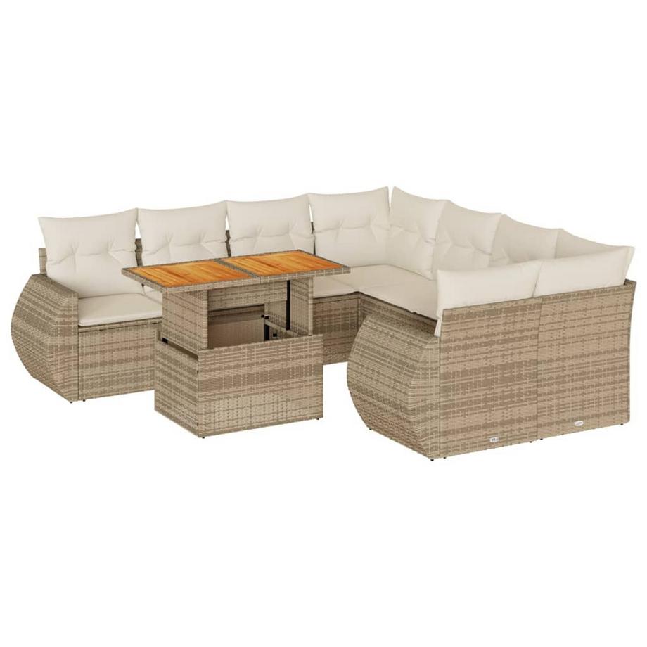 Ensemble de canapés de jardin rotin synthétique