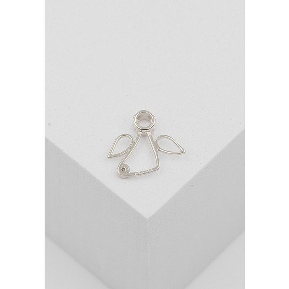 MUAU Schmuck  Engel Anhänger Weissgold 750 Diamant 0.0075ct. 13x15mm 
