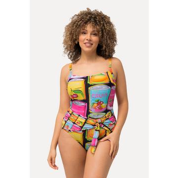 Costume da bagno con frutta in scatola, coppe morbide e materiale riciclato