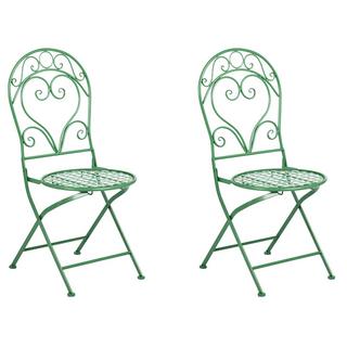 Beliani Ensemble pour bistro en Métal Rétro ALBINIA  