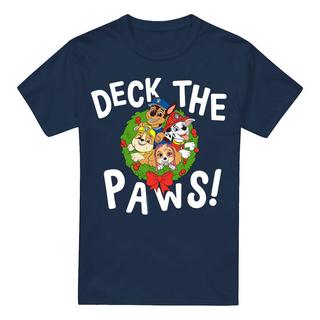 PAW PATROL T-shirt Deck The Paws Design Natalizio  
