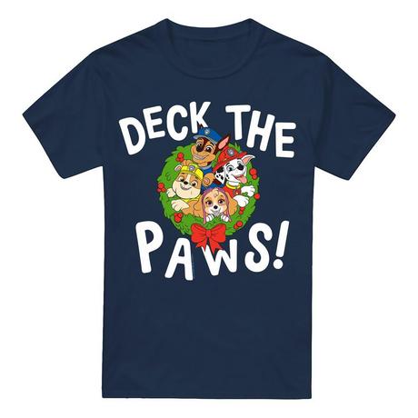 PAW PATROL T-shirt Deck The Paws Design Natalizio  