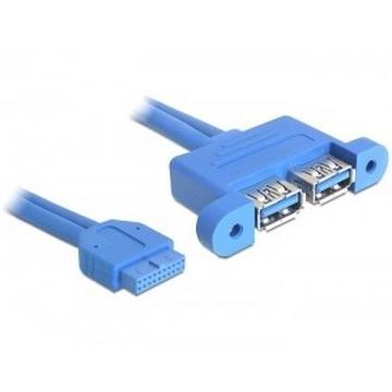 82941 USB Kabel 0,45 m USB 3.2 Gen 1 (3.1 Gen 1) 2 x USB A Blau