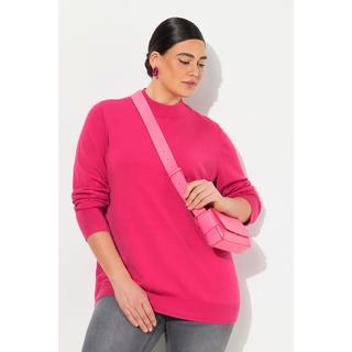 Ulla Popken  Pullover, Stehkragen, Langarm, Rippbündchen 