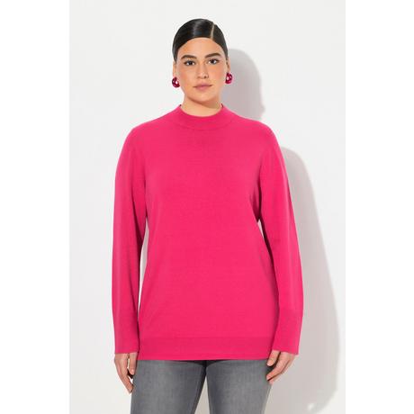 Ulla Popken  Pullover, Stehkragen, Langarm, Rippbündchen 