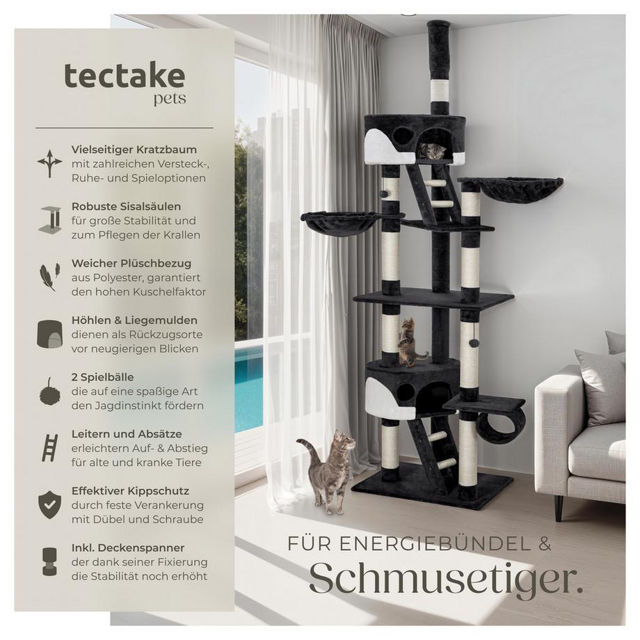 Tectake  Kratzbaum Hansi 243 bis 260 cm Sisal 