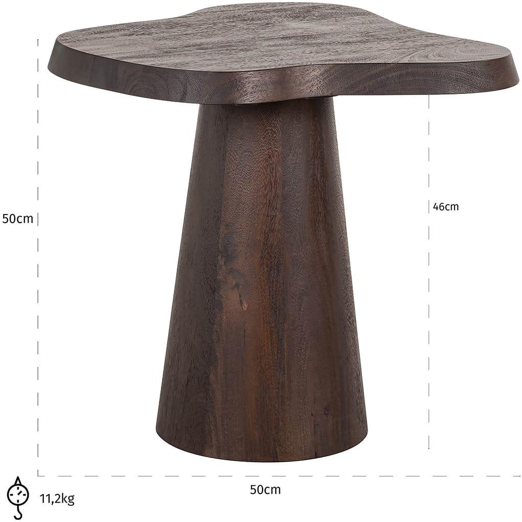 mutoni Tavolino Odile in legno di mango rotondo 50  