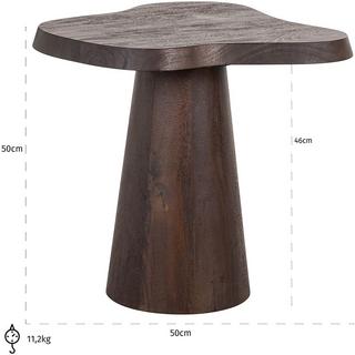 mutoni Tavolino Odile in legno di mango rotondo 50  