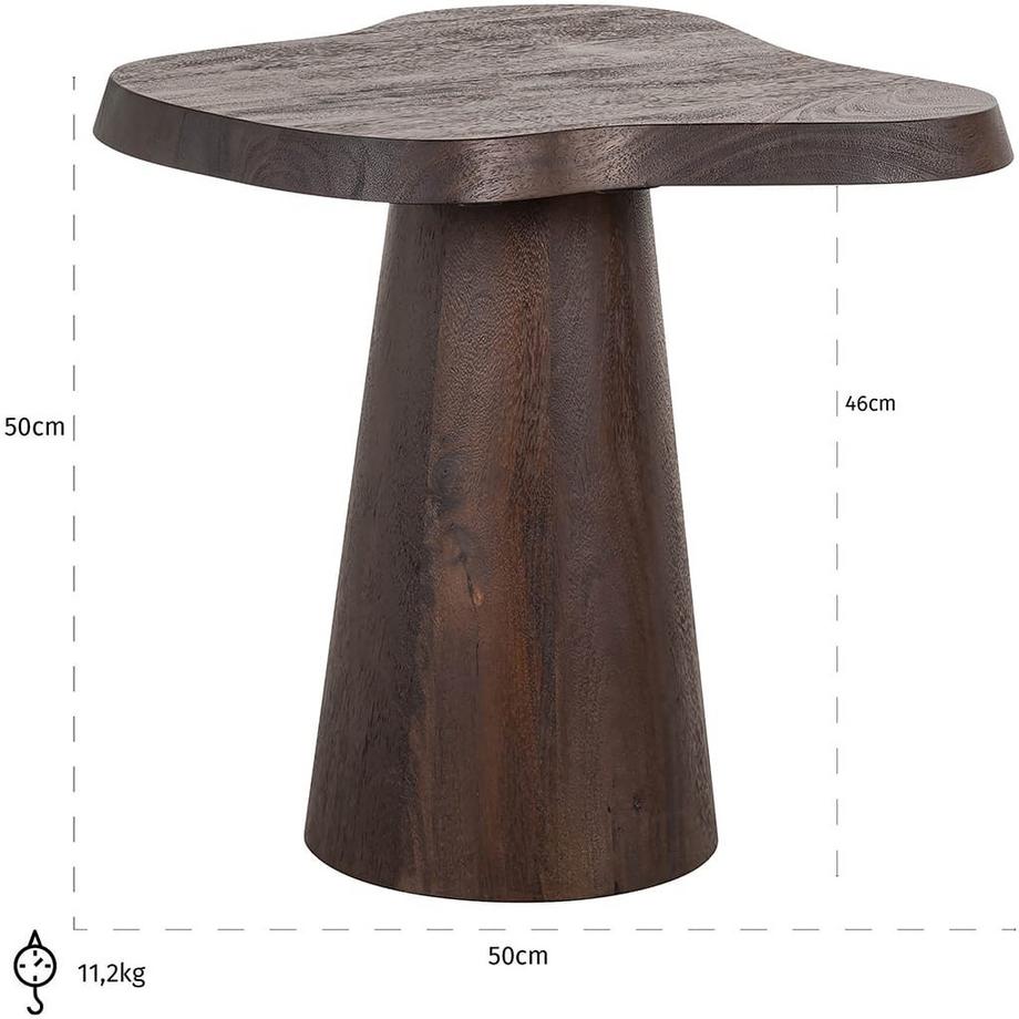 mutoni Beistelltisch Odile Mangoholz rund 50  