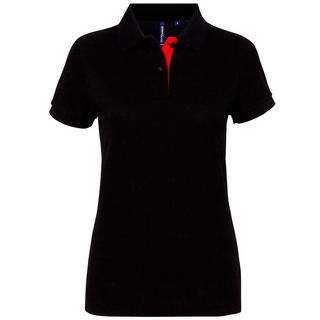 Asquith & Fox  Kurzarm Kontrast Polo Shirt 