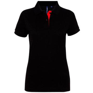 Kurzarm Kontrast Polo Shirt