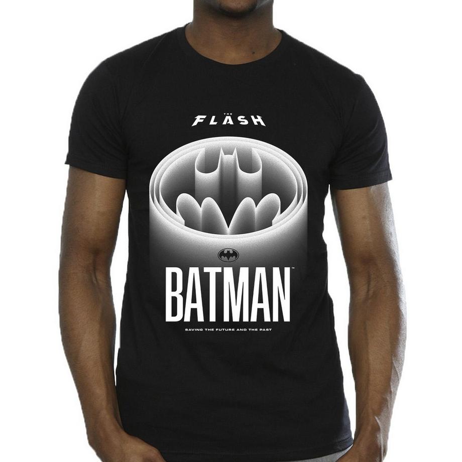 DC COMICS Flash Batman Saving The Future And The Past T-Shirt con Stampa Grafica  