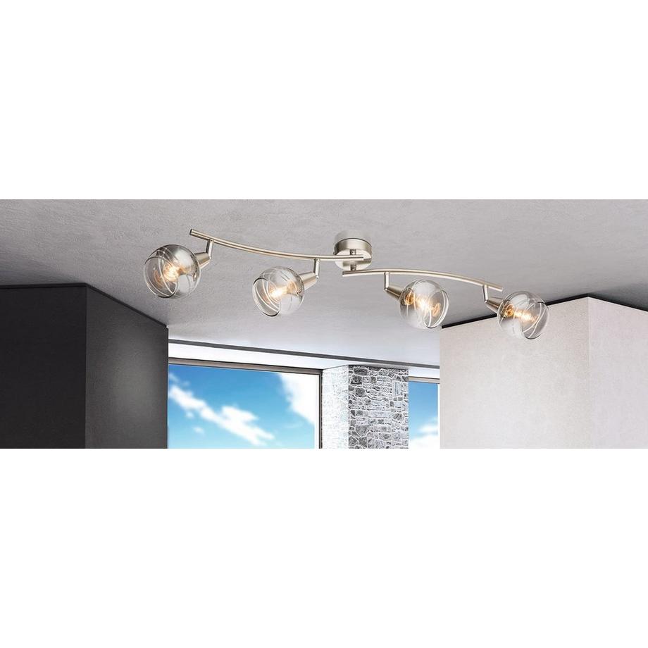 mutoni Faretto LED nickel opaco fumè 4xE14 LED 32x70x21  